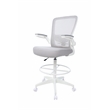 Boss Office Products Flip Arm Mesh Stool in Gray
