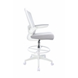 Boss Office Products Flip Arm Mesh Stool in Gray