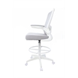 Boss Office Products Flip Arm Mesh Stool in Gray