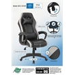 Boss Office Products LED High Back Vinyl Gaming Chair in Black