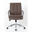 Boss Office Products Charlotte Pillow Top Vinyl Task Chair in Brown