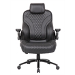 Boss Office Products Heavy Duty Caressoftplus Vinyl Executive Chair in Black