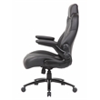 Boss Office Products Heavy Duty Caressoftplus Vinyl Executive Chair in Black
