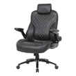 Boss Office Products Heavy Duty Caressoftplus Vinyl Executive Chair in Black