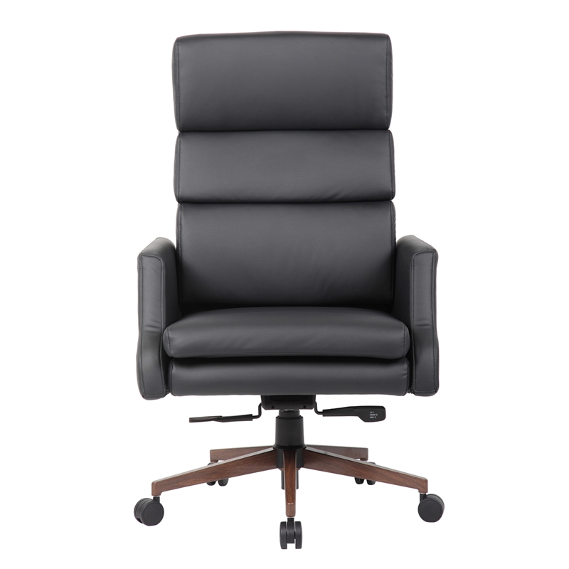 Boss Office Products Sterling Executive Vinyl Chair in Black