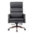 Boss Office Products Sterling Executive Vinyl Chair in Black