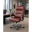 Boss Office Products Top Grain Leather Executive Chair in Burgundy
