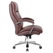 Boss Office Products Top Grain Leather Executive Chair in Burgundy