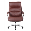 Boss Office Products Top Grain Leather Executive Chair in Burgundy