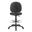 Boss Office Products Vinyl Stand Up Drafting Stool with Foot Rest in Black