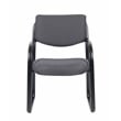 Boss Office Products Fabric Sled Base Guest Chair with Arms in Gray