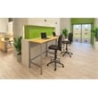 Boss Office Products Multi Function Leather Drafting Stool in Black