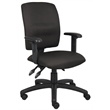 Boss Office Products Fabric Task Office Chair with Adjustable Arms in Black