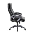 Boss Office Products Double Layer Leather Executive Office Chair in Black