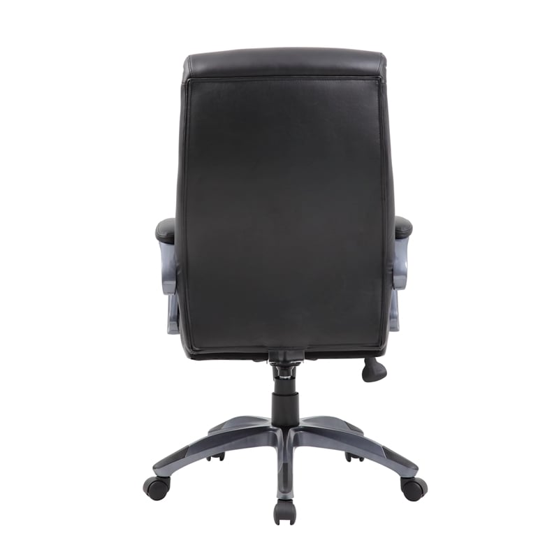 Boss Office Products Double Layer Leather Executive Office Chair in Black
