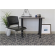 Boss Office Stack Stacking Chair with Chrome Frame in Black (Set of 2)