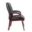 Boss Office Products Mid Back Wooded Guest Chair