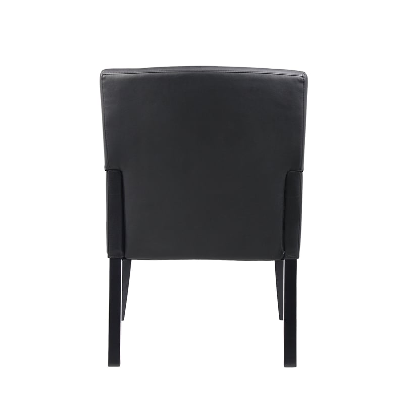 Boss Office Products Executive Box Arm Office Chair with Mahogany Base
