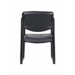 Boss Office Products Leather Sled Base Side Chair with Arms