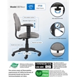 Boss Office Products DX Posture Office Chair with Adjustable Arms in Gray