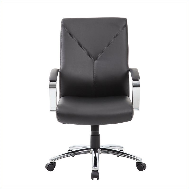 Boss Office LeatherPlus Executive Office Chair in Black