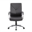 Boss Office LeatherPlus Executive Office Chair in Black