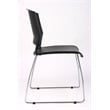 Boss Office Stacking Chrome Frame Office Stacking Chair in Black (Set of 5)