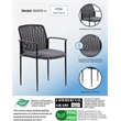 Boss Office Stackable Mesh Guest Chair in Gray