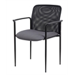 Boss Office Stackable Mesh Guest Chair in Gray