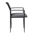 Boss Office Stackable Mesh Guest Chair in Gray