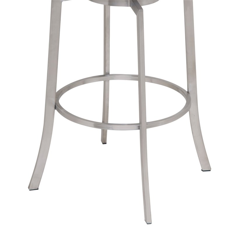 Armen Living Viper Contemporary Faux Leather Counter Stool in Black