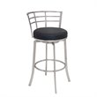 Armen Living Viper Contemporary Faux Leather Counter Stool in Black