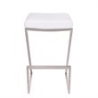 Armen Living Atlantis Modern Faux Leather Counter Stool in White