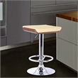 Armen Living Java Modern Faux Leather Upholstered Bar Stool in Cream