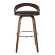 Armen Living Sonia Modern Faux Leather Counter Stool in Brown