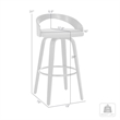 Armen Living Sonia Modern Faux Leather Counter Stool in Brown