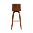 Armen Living Vienna Modern Faux Leather Upholstered Bar Stool in Brown