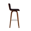 Armen Living Vienna Modern Faux Leather Upholstered Bar Stool in Brown