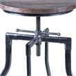 Armen Living Concord Metal Adjustable Bar Stool in Industrial Gray