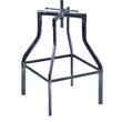 Armen Living Concord Metal Adjustable Bar Stool in Industrial Gray