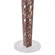 Armen Living Crystal Modern Round Glass Top Bar Table in Walnut