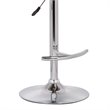 Armen Living Butterfly Modern Faux Leather Bar Stool in Gray and Walnut
