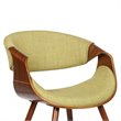 Armen Living Butterfly Modern Metal Dining Chair in Walnut and Green