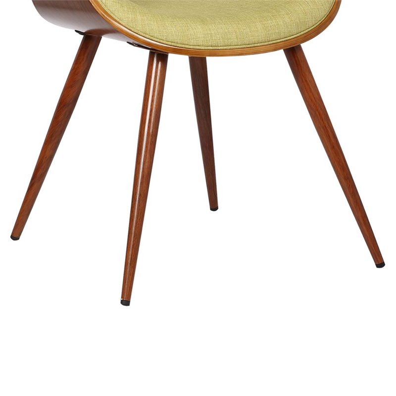Armen Living Butterfly Modern Metal Dining Chair in Walnut and Green