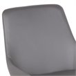 Armen Living Mia Modern Faux Leather Dining Chair in Black/Gray