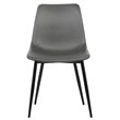 Armen Living Monte Modern Faux Leather Dining Side Chair in Black/Gray