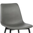 Armen Living Monte Modern Faux Leather Dining Side Chair in Black/Gray
