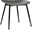 Armen Living Monte Modern Faux Leather Dining Side Chair in Black/Gray