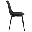Armen Living Monte Modern Faux Leather Dining Side Chair in Black