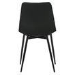 Armen Living Monte Modern Faux Leather Dining Side Chair in Black